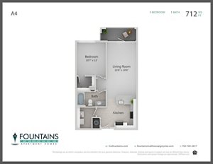 1 bed, 1 bath, 712 sqft, $1,492
