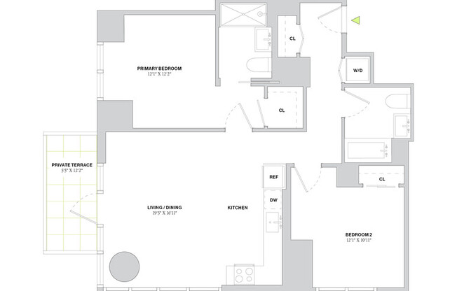 2 beds, 2 baths, $8,650, Unit 22E