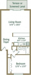 Beresford Floor Plan at Greenwich Commons Apartment Homes, Tampa