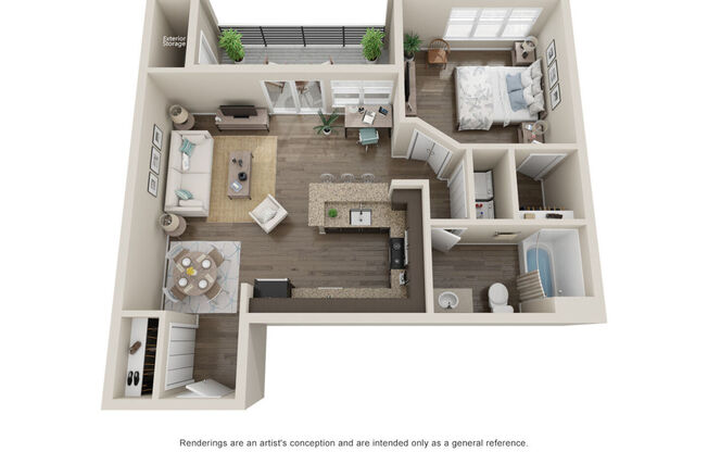 1 bed, 1 bath, 680 sqft, $2,086