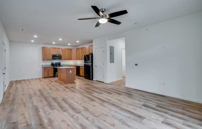 Spacious Hallway with Recessed Lighting