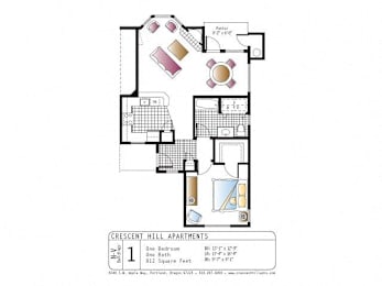 1 bed, 1 bath, 812 sqft, $1,565