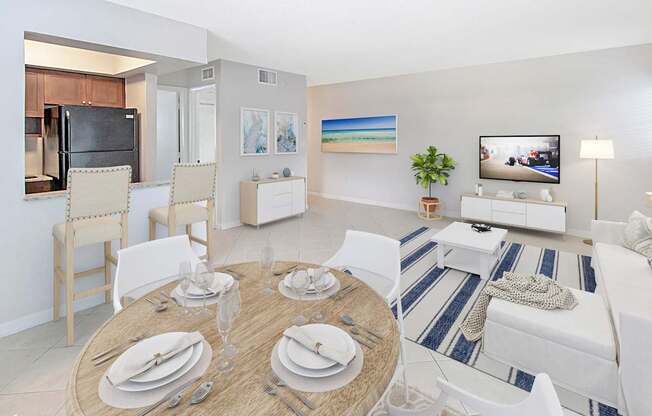 Dining Table With Living Room