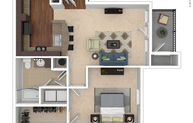 1 bed, 1 bath, 1,003 sqft, $1,324