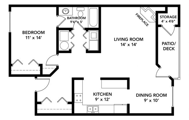 1 bed, 1 bath, 863 sqft, $1,680