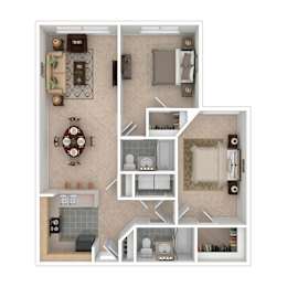 2 beds, 2 baths, 1,033 sqft, $1,186