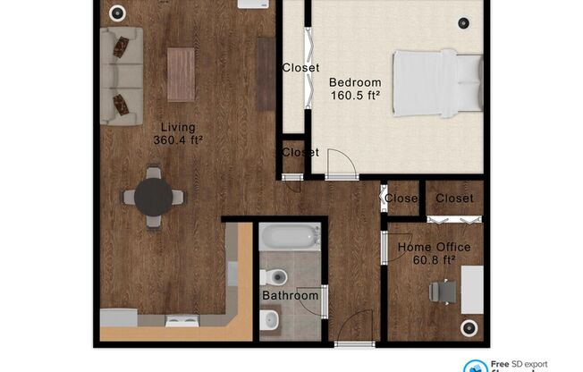 1 bed, 1 bath, 680 sqft, $925, Unit 12