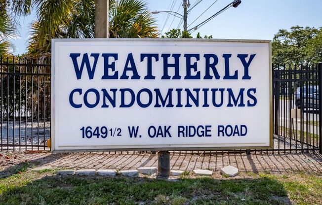 Excellent 1 Bed / 1 Bath located on Weatherly Condo at Central Park, Orlando