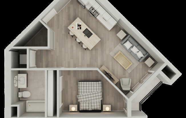 1 bed, 1 bath, 600 sqft, $1,565, Unit C208