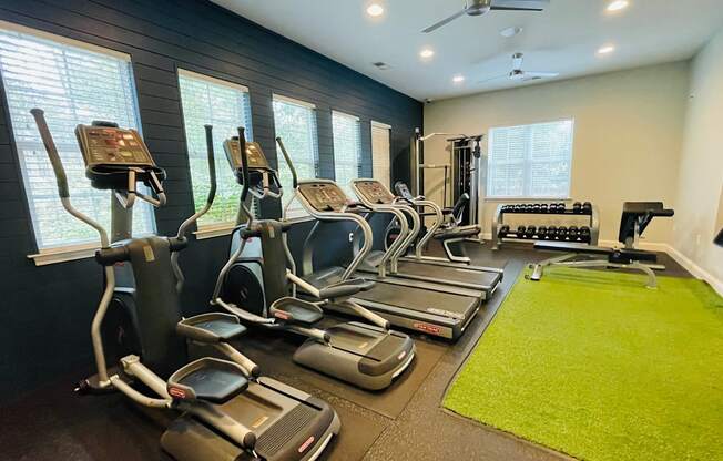 Fitness center at Oasis at Cedar Branch in Wilmington, NC