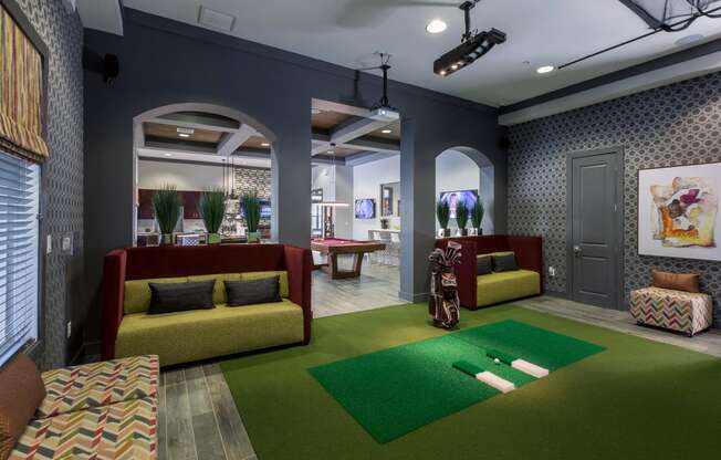 Golf Simulator at Integra 360 Apartments in Winter Springs, FL