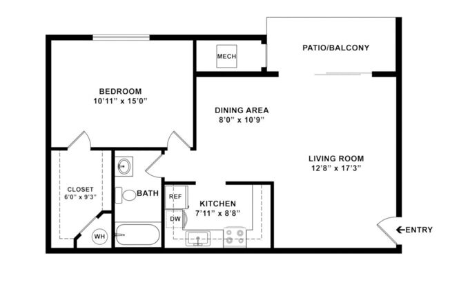 1 bed, 1 bath, 786 sqft, $1,450