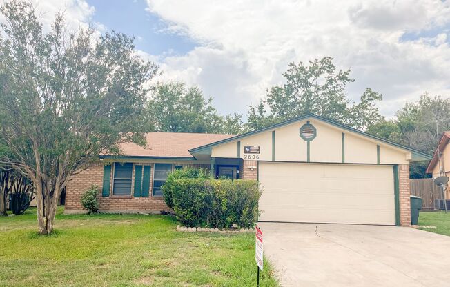 Beautiful 3 bedroom, 2 bath, 2 car garage home with garage door opener, fireplace, privacy fenced yard and covered patio.