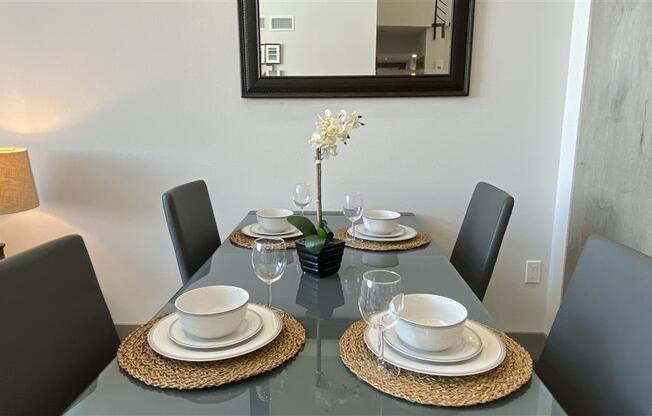 Elegant Dining Room at The Mansfield at Miracle Mile, Los Angeles, California