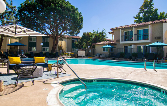 our resort style swimming pool is next to our apartments  at Veranda La Mesa, La Mesa, CA, 91942