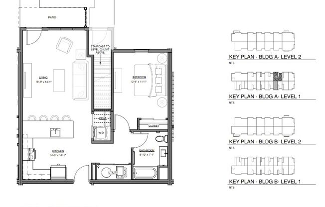 1 bed, 1 bath, 826 sqft, $1,725, Unit 1448