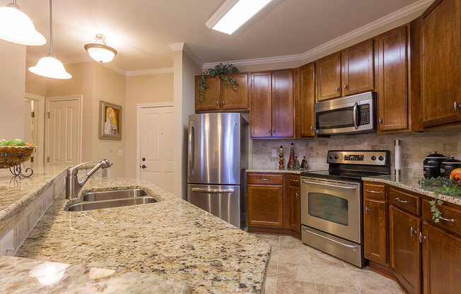 Kitchen at The Village Lofts, Greensboro, 27455