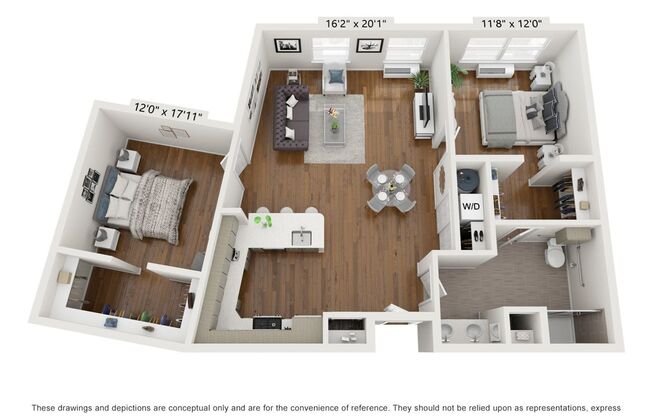 2 beds, 1 bath, 1,096 sqft, $3,010, Unit 2140
