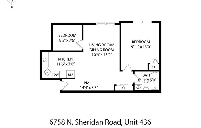 2 beds, 1 bath, $1,950, Unit 436