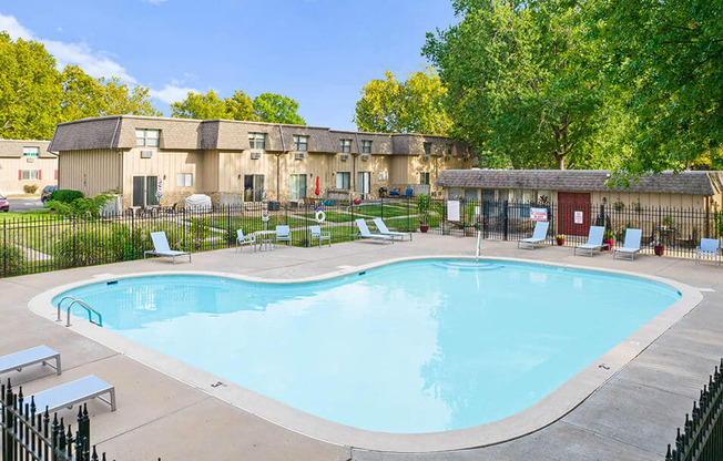 the swimming pool at our apartments