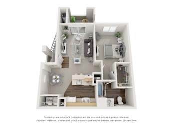 1 bed, 1 bath, 725 sqft, $1,340