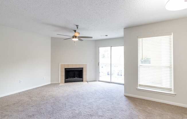 Carpeted Living Area at The Residence at White River Apartments, Indianapolis, IN