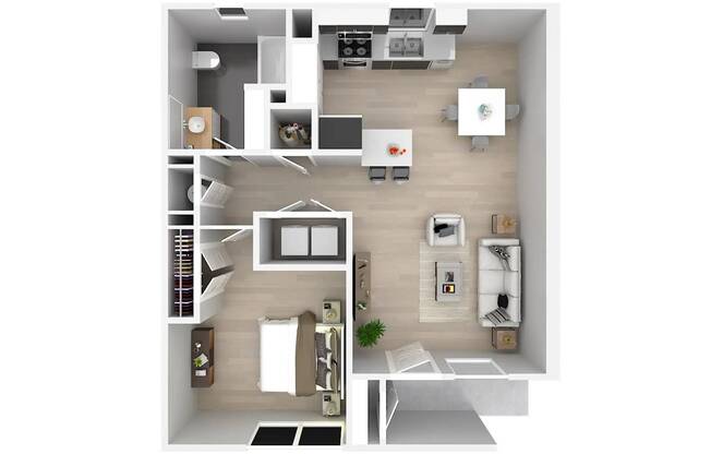 1 bed, 1 bath, 726 sqft, $1,282