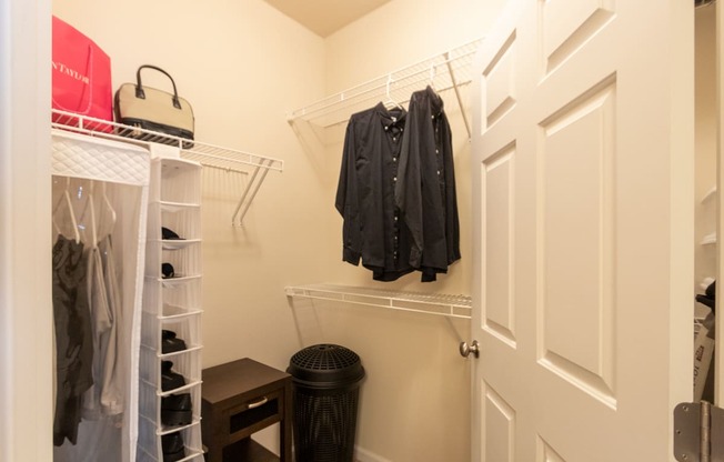 This is a photo of the primary bedroom  in the 2 bedroom, 2 bath Islander floor plan at Nantucket Apartments in Loveland, OH.