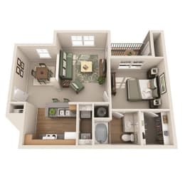 1 bed, 1 bath, 757 sqft, $1,251