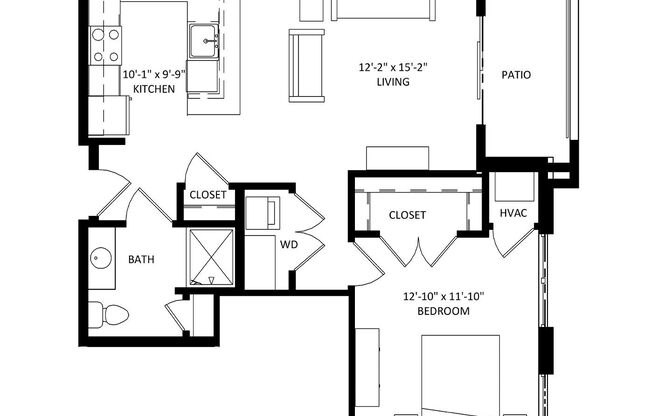 1 bed, 1 bath, 681 sqft, $1,525, Unit 315