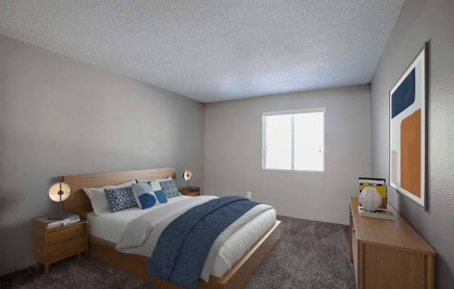 One Bed 625sqft Bedroom at River Oaks Apartments in Tucson