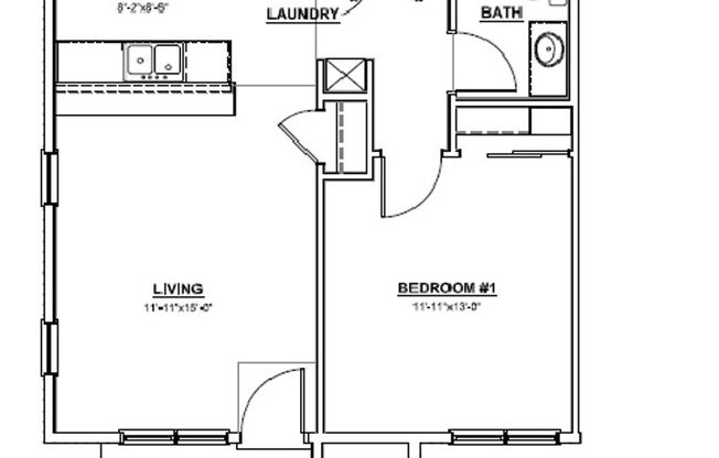 1 bed, 1 bath, 650 sqft, $1,330, Unit 2-102