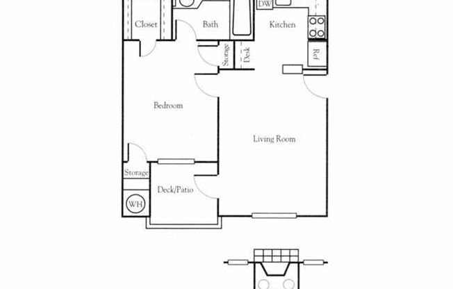 1 bed, 1 bath, 532 sqft, $1,365, Unit 221