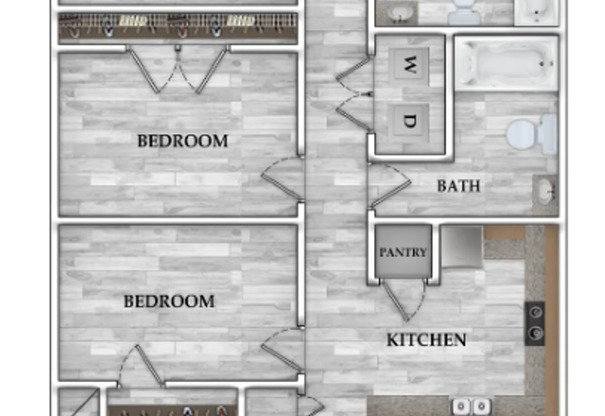4 beds, 2 baths, 1,214 sqft, $1,125, Unit 19-B