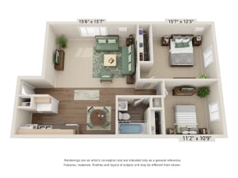 2 beds, 1 bath, 900 sqft, $1,595