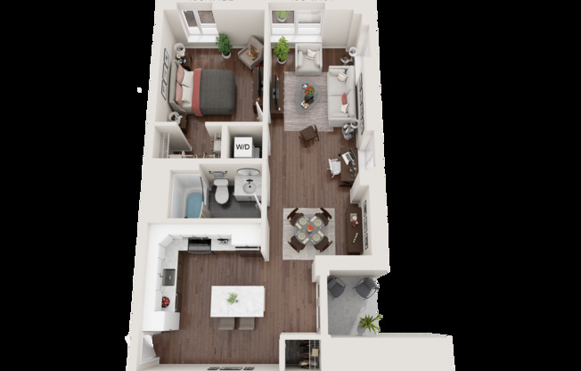 1 bed, 1 bath, 630 sqft, $1,500, Unit 121