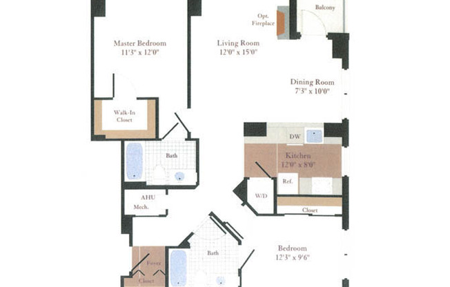 2 beds, 2 baths, $2,590