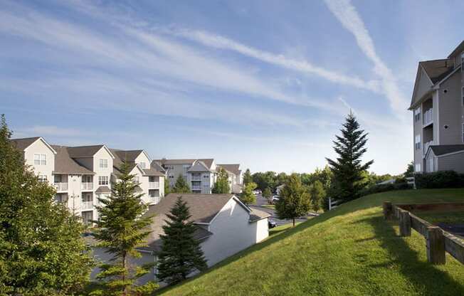 Sunny Day at The Ledges Apartments in Weymouth MA