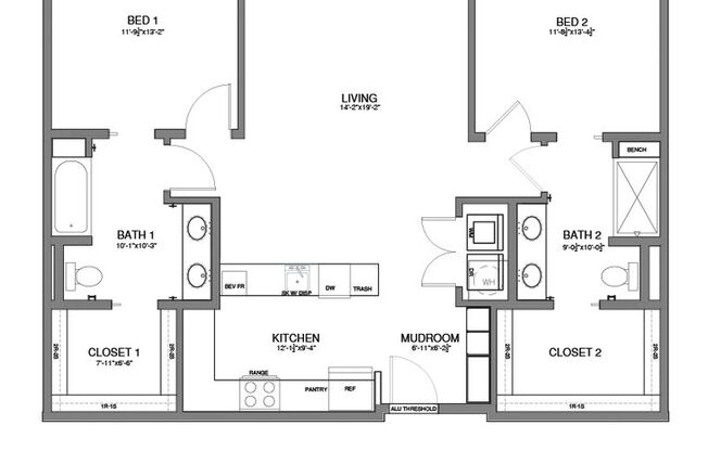 2 beds, 2 baths, 1,261 sqft, $3,049, Unit 236