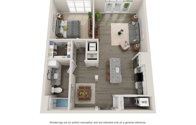 1 bed, 1 bath, 877 sqft, $2,084