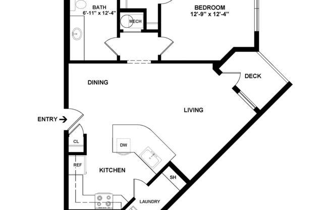 1 bed, 1 bath, 665 sqft, $1,423