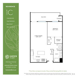 1 bed, 1 bath, 1,038 sqft, $3,215