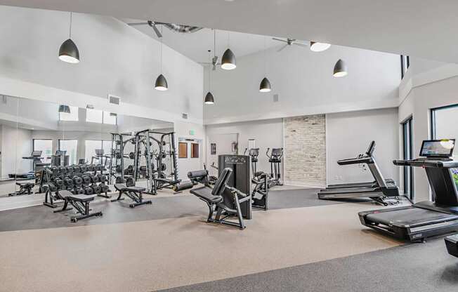 24 Hour Fitness Center at The Foundry Luxury Apartments in Tampa FL