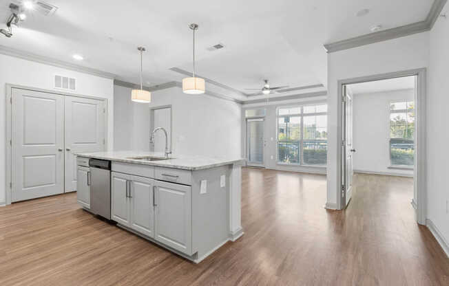 Living Room with Hard Surface Flooring
