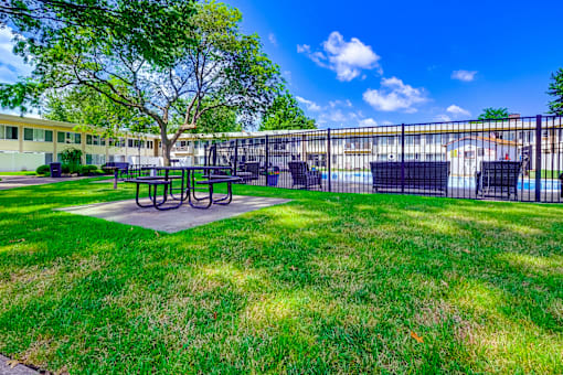 Grassy Picnic Pool Area