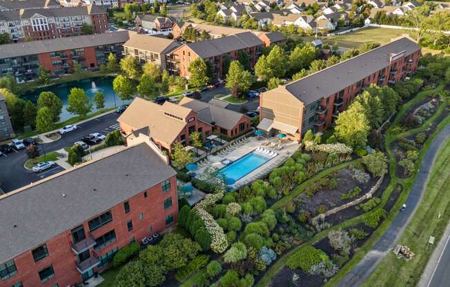 an aerial view of the residence inn at Hayden Lofts, Dublin, OH