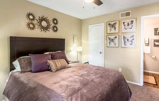 Model Bedroom at Walnut Creek Crossing Apartments in Austin, Texas, TX