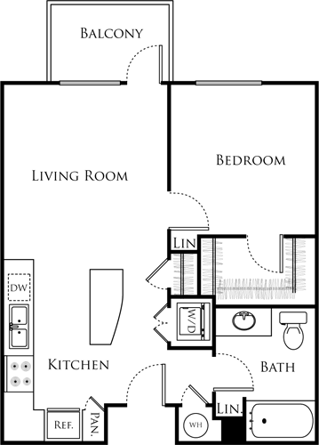 1 bed, 1 bath, 686 sqft, $2,250, Unit 411