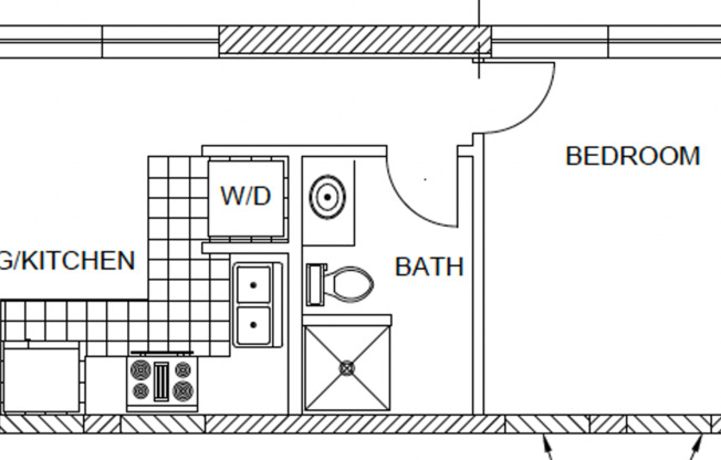 2 beds, 1 bath, 560 sqft, $1,650, Unit The Downton Abbey