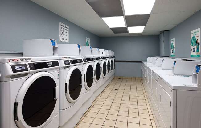 laundry room at The Bennington apartments in Bensenville